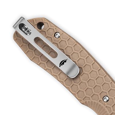 Nůž zavírací CROSSBOLT hladké ostří TAN HONEY BADGER KNIVES HB6002 3
