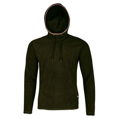 Mikina s kapucí COUNTRY fleece DARK OLIVE