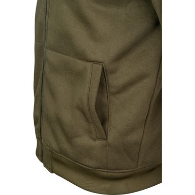 Mikina Yakka s kožíškem na zip s kapucí ZELENÁ