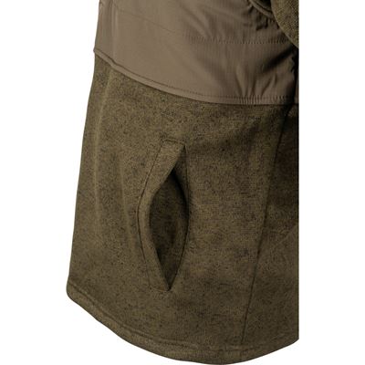 Mikina SNAP NECK fleece ZELENÁ