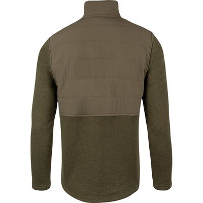 Mikina SNAP NECK fleece ZELENÁ