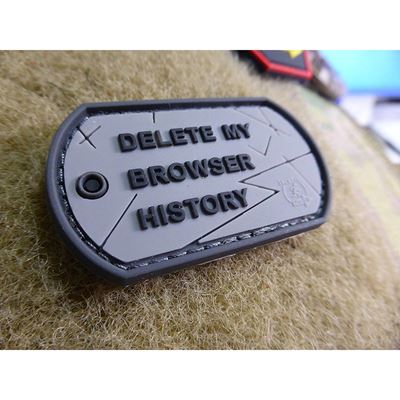 Nášivka DOG TAG plast BROWSER HISTORY velcro