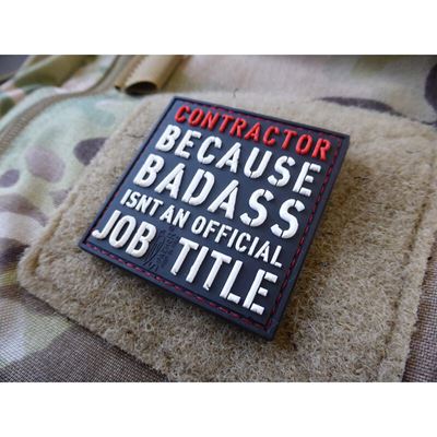 Nášivka CONTRACTOR - BADASS plastová velcro