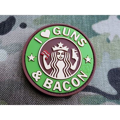 Nášivka GUNS AND BACON plast velcro MULTICAM®