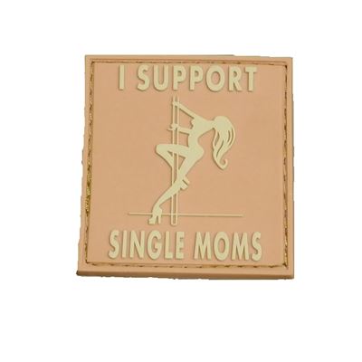 Nášivka I SUPPORT SINGLE MOMS plast velcro DESERT