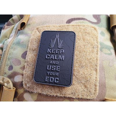 Nášivka KEEP CALM AND USE YOUR EDC velcro ČERNÁ JACKETS TO GO JTG-KCN-BO 3