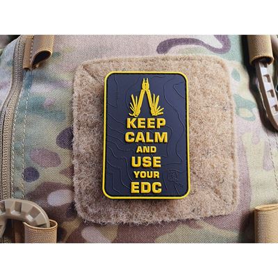 Nášivka KEEP CALM AND USE YOUR EDC velcro ČERNÁ/ŽLUTÁ JACKETS TO GO JTG-KCN-SYB 2
