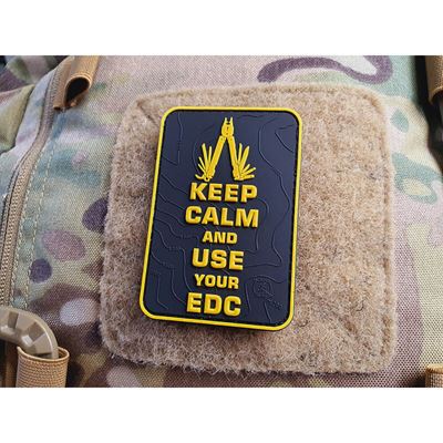 Nášivka KEEP CALM AND USE YOUR EDC velcro ČERNÁ/ŽLUTÁ JACKETS TO GO JTG-KCN-SYB 5