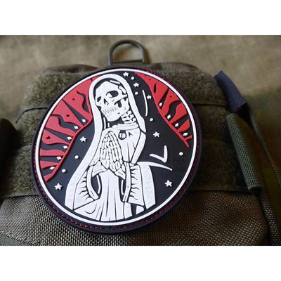 Nášivka SANTA MUERTE plast velcro BAREVNÁ