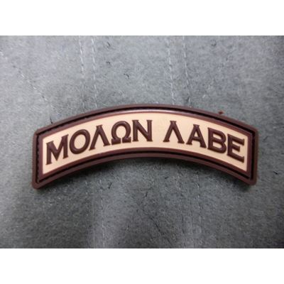 Nášivka oblouček MOLON LABE velcro plast DESERT