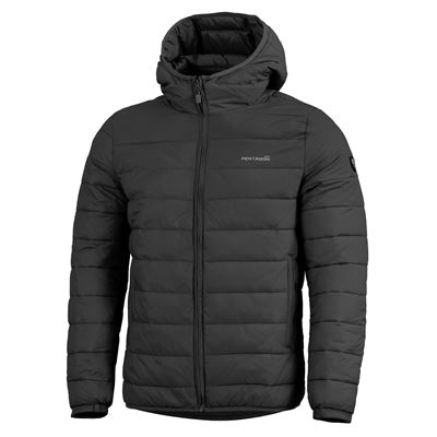 Bunda s kapucí AURORA 2.0 PUFFER HOODED ČERNÁ