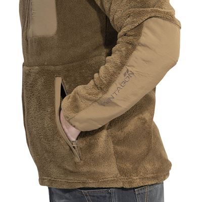 Mikina GRIZZLY FULL-ZIP COYOTE