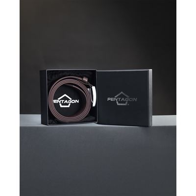 Opasek MONTE se STŘÍBRNOU přezkou 35mm VÍNOVÝ PENTAGON K17140-STL-10 5