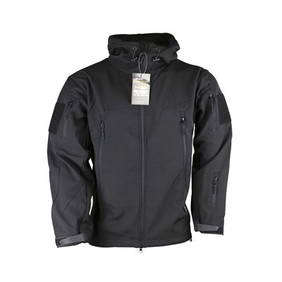 Bunda softshell TACTICAL PATRIOT ČERNÁ