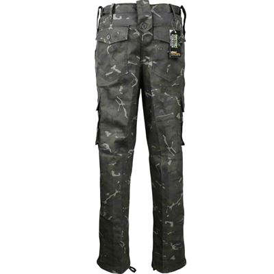Kalhoty britské KOMBAT BTP Black camo