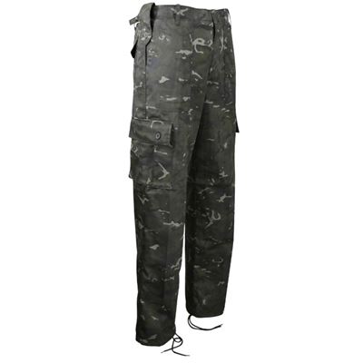 Kalhoty britské KOMBAT BTP Black camo
