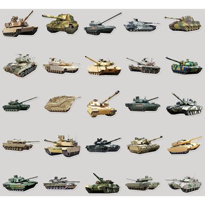 Samolepky TANKY sada 50 kusů KOMBAT KO-2302-TANKS 3