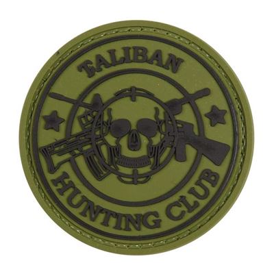 Nášivka TALIBAN HUNTING CLUB plast velcro ZELENÁ