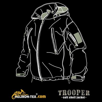 Bunda TROOPER softshell ALPHA GREEN