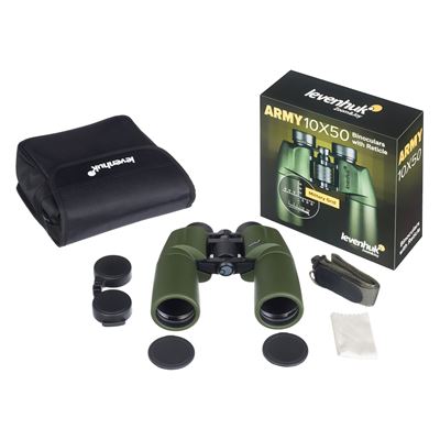 Dalekohled binokulární se zaměřovačem 10x50 ARMY ZELENÝ