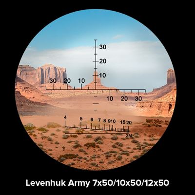 Dalekohled binokulární se zaměřovačem 12x50 ARMY ZELENÝ Levenhuk LE-81935 2