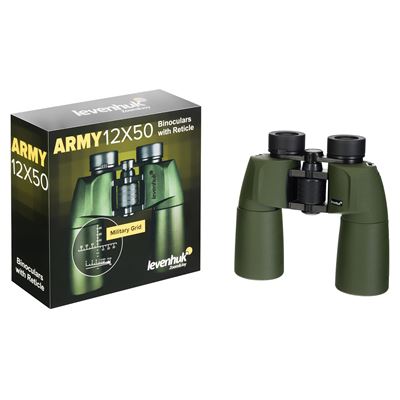 Dalekohled binokulární se zaměřovačem 12x50 ARMY ZELENÝ Levenhuk LE-81935 4