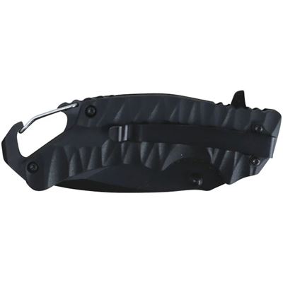 Nůž zavírací ELITE GATOR s karabinou ČERNÝ