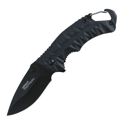 Nůž zavírací ELITE GATOR s karabinou ČERNÝ