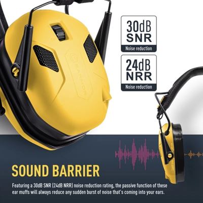 Sluchátka elektronická M300X ČERNÁ EARMOR M300X-BK 5