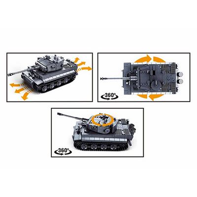 Stavebnice těžký tank PANZERKAMPFWAGEN VI TIGER RC na dálkové ovládání Sluban M38-B0851 4