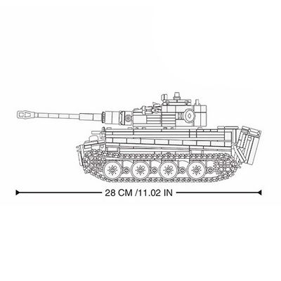 Stavebnice těžký tank PANZERKAMPFWAGEN VI TIGER RC na dálkové ovládání Sluban M38-B0851 3