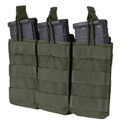 Sumka MOLLE trojitá na zásob. 3xM4 otevřená RANGER GREEN