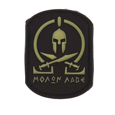 Nášivka MOLON LABE plast ČERNÁ