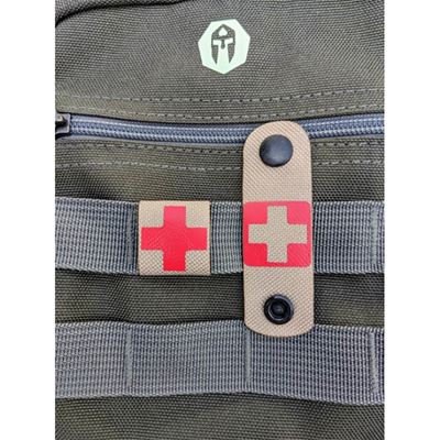 Pásek MOLLE identifikační MEDIC IFAK TAN/ČERVENÝ kříž