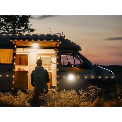 Svítilna MILKY WAY GW20 kempingová s LED řetězem