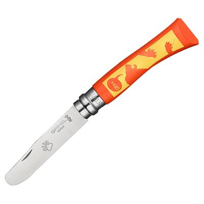 Nůž OPINEL dětský VRI INOX No.07 HABR ORANŽOVÝ/LION