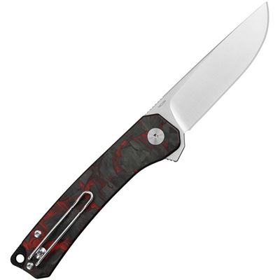 Nůž zavírací OSPREY hladké ostří G10/CF ČERNÝ/ČERVENÝ