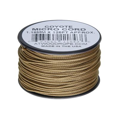 Šňůra MICRO CORD nylon na cívce 38m 1,18mm COYOTE