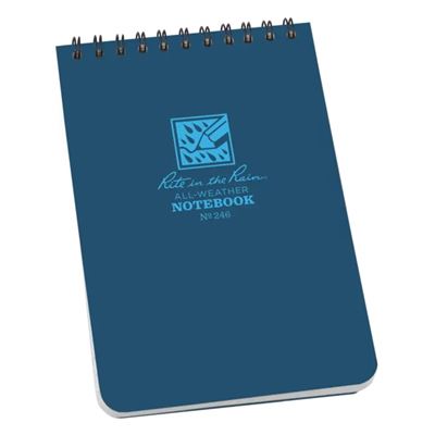 Blok voděodolný spirálový Notebook TOP-SPIRAL 4x6" MODRÝ