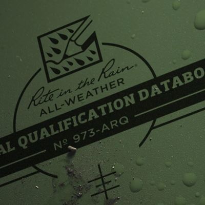 Blok voděodolný spirálový ANNUAL QUALIFICATION 4,875"x 7" ZELENÝ