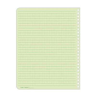 Blok voděodolný spirálový Universal LARGE 6 5/8"x 8 1/2" ZELENÝ