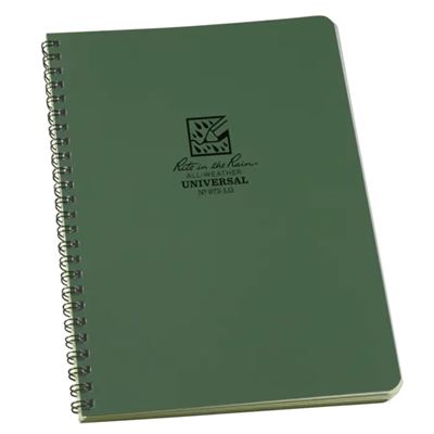 Blok voděodolný spirálový Universal LARGE 6 5/8"x 8 1/2" ZELENÝ