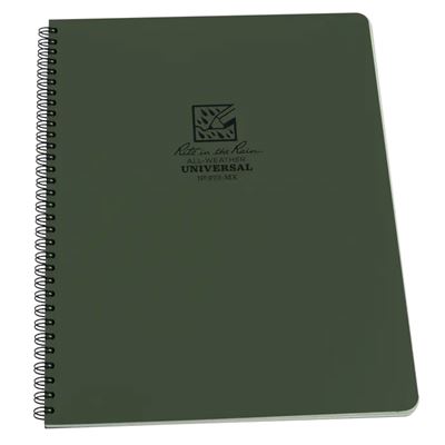 Blok voděodolný spirálový Universal MAXI 8 1/2"x 11" ZELENÝ