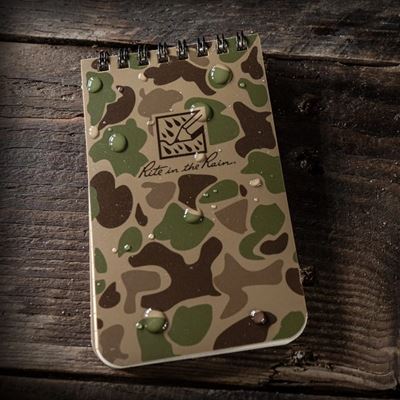 Blok voděodolný TOP-SPIRAL 3x5" notebook malý Duck Camo