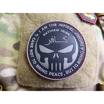 Nášivka INFIDEL PUNISHER plast RANGER GREEN/ČERNÁ