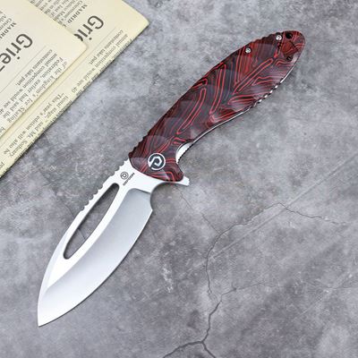 Nůž zavírací NEO-SHILIN F hladké ostří ČERVENÝ DEFCON TD009FRD 6