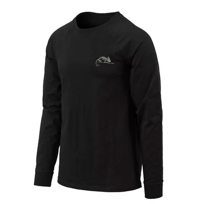 Triko HELIKON-TEX LOGO s dlouhým rukávem ČERNÉ