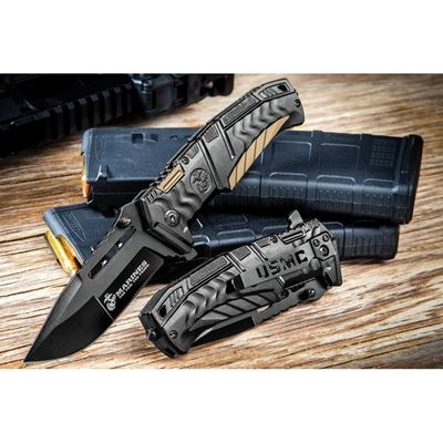 Nůž zavírací USMC LINERLOCK hladké ostří ČERNÝ United Cutlery UC3228 4