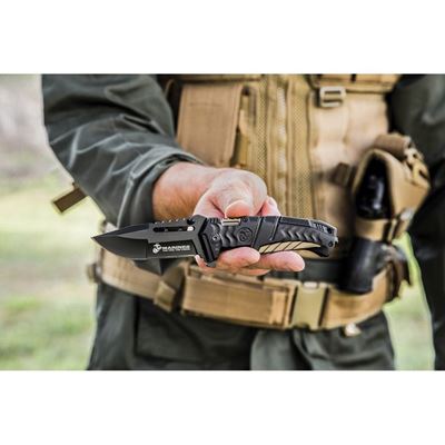 Nůž zavírací USMC LINERLOCK hladké ostří ČERNÝ United Cutlery UC3228 3