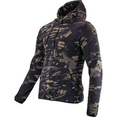 Mikina klokanka s kapucí FLEECE VCAM BLACK